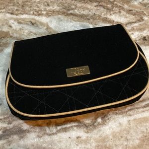 Dior black velvet bag